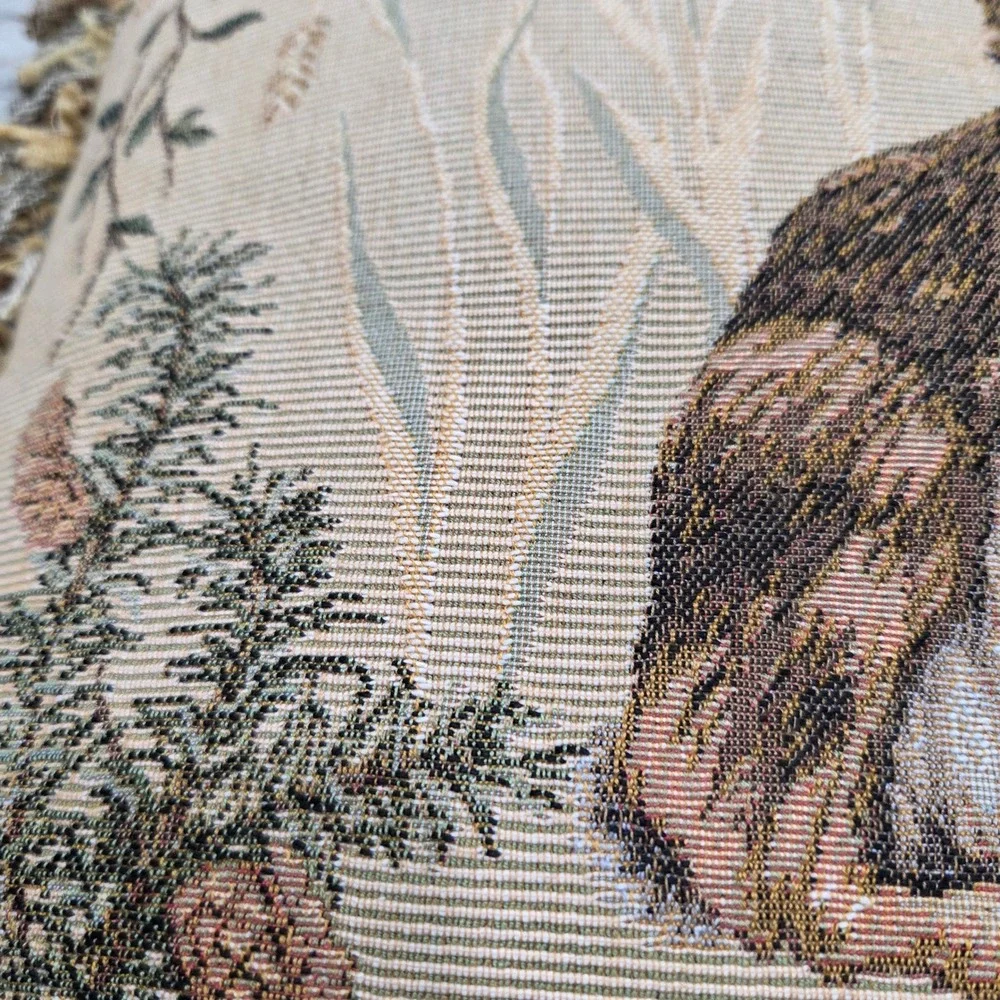 Vintage Charlotte Home Furnishings The Hare I French Tapestry Rabbit Pillow Trim